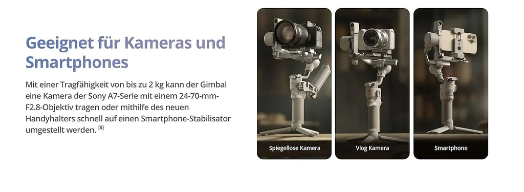 DJI RS 4 Mini Handheld Gimbal Stabilizer For Sony A7/ ZV Camera And Smartphones Intelligent Tracking 4th-Gen Stabilization