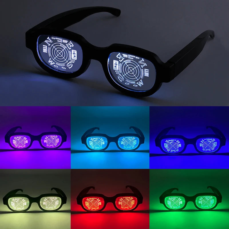 Japan Anime Detective Conan LED Light up Glasses color change funny Luminous crossdresser glasses Cosplay men Novelty Costumes