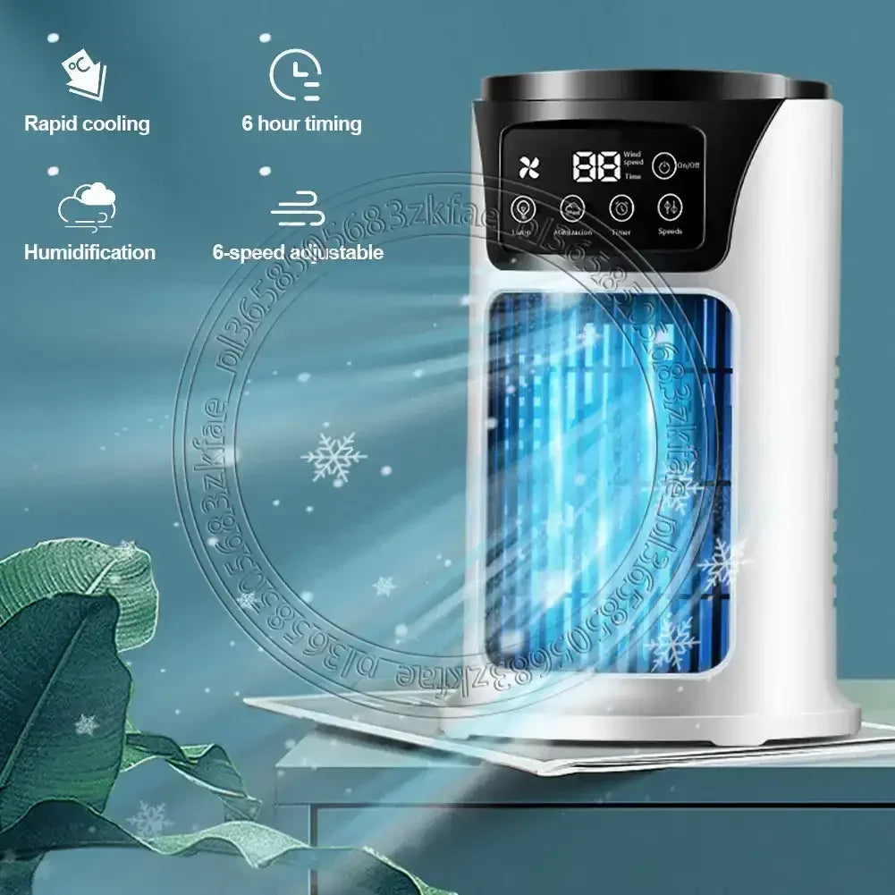 Multifunctional Evaporative Cooling Fan Portable Cold Air Conditioner Small Air Cooler Natural Air-cooled Fan for Desk
