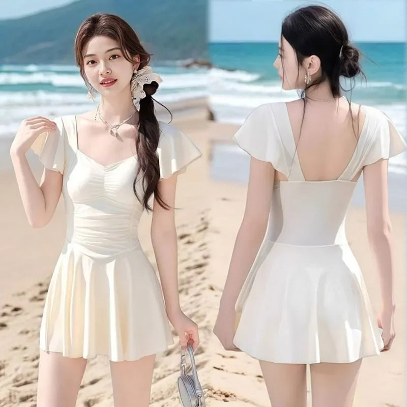 Swimsuit Women's New Split Professional Student Hot Spring Conservative Swimwear