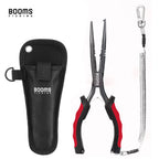 Booms Fishing F03 Fisherman's Fishing Pliers 23cm Long Nose Hook Remover Tool Stainless Steel Line Cutter Scissors Fishing Tongs