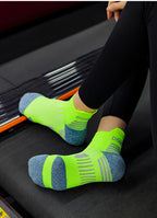 3 Pairs Marathon Socks Men Women Professional Sport Ankle Running Socks Thickened Cushioned Tube Low Cut Fitness Short Sock Mesh