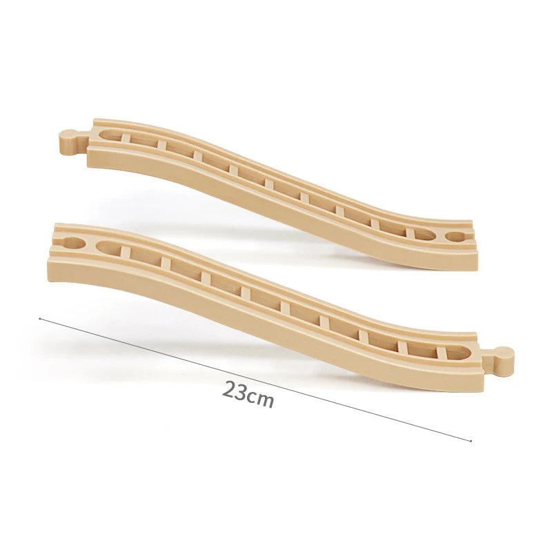 Wooden Train Track Assembly Toys For All Thomas Trains Car Bridge Piers Traffic Light Beech Wooden Railway Kid Creative Toy