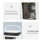USB Portable Air Conditioner Fan Dual Mist Humidifier Ice Box 3 Speed Desktop Cooling Fan With LED Night Light