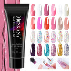 Poly Nail Gel Full Set With 6W LED Lamp Nail Set For Beginner Nail Tips Art 3D Design Decoration Extension Manicure Tools Kit