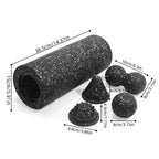 5-in-1 Fascia Roller Set Muscle Recovery Set-Vibrating Foam Roller&Peanut Massage Ball for Back,Neck,Leg Yoga Workout