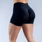 HISTELLO Impacts Shorts 4.5" Women Fitness Sports Biker Shorts Low Waist Gym Short Workout Scrunch Butt Yoga Seamless Leggings