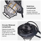 Portable Camping Lanterns Retro Hanging Tent Lamp Waterproof Dimmable Camping Light 1200mAh for Hiking Fishing Emergency Lantern