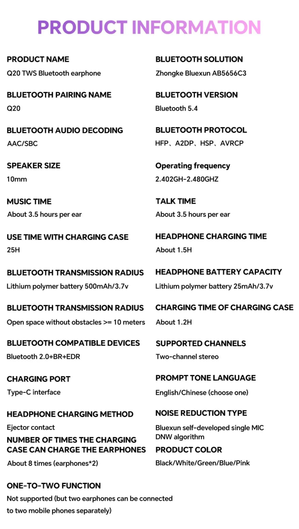 Translation Headphones with Touch Screen Wireless Bluetooth 5.4 Smart  Earphone HiFi Audio High Quality Transparent Case Headset