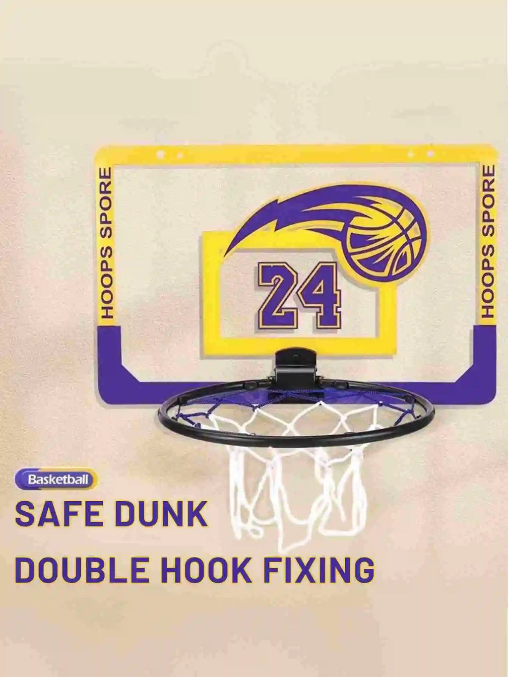 Children's wall mounted silent non porous foldable basketball stand indoor and outdoor activity basketball stand with basketball