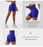 Hearuisavy Summer Soft Yoga Shorts Buttock Lift Gym Leggings Women High Waist Sports Shorts Women Running Workout Shorts Female