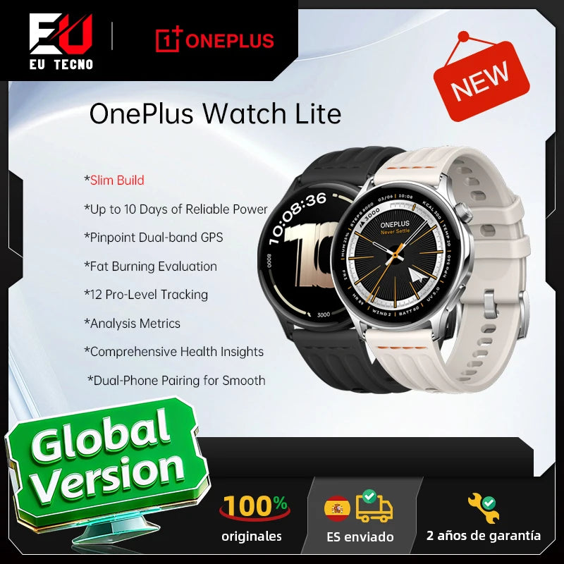 OnePlus Watch lite SmartWatch,1.46 inches Display,59g,10 Days of Reliable Power,Heart Rate,Blood Oxygen Monitorin Main image