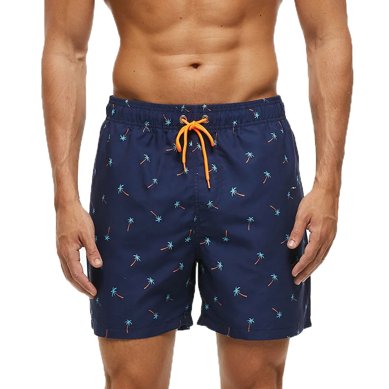 DATIFER Men's Sports Short Beachwear New Style Polyester Printing Fitness Beach Pants Surfing Swimming Trunks Bathing Swimwear