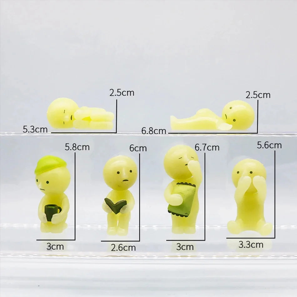 Surprise Gift blind box action figures Yoga Bedroom series multiple doll green noctilucent mysterious decoration model for toy