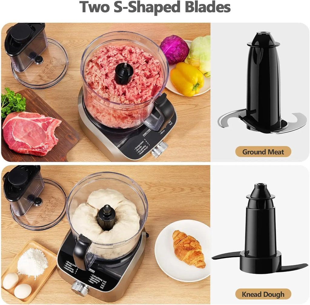 Food Processor, 11-in-1 Multifunctional Kitchen Machine with 2.5L Bowl & 1.5L Blender