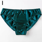 Women'S 100% Mulberry Silky Panties Fashion Lace Brief Large Size Comfortable Breathable Solid Color Lingerie Seamless Underwear