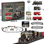 Kids Electric Steam Train Toy Rail High-Speed Rail Parking Lot Model Family Reunion Party Game Boy EMU Birthday Gift