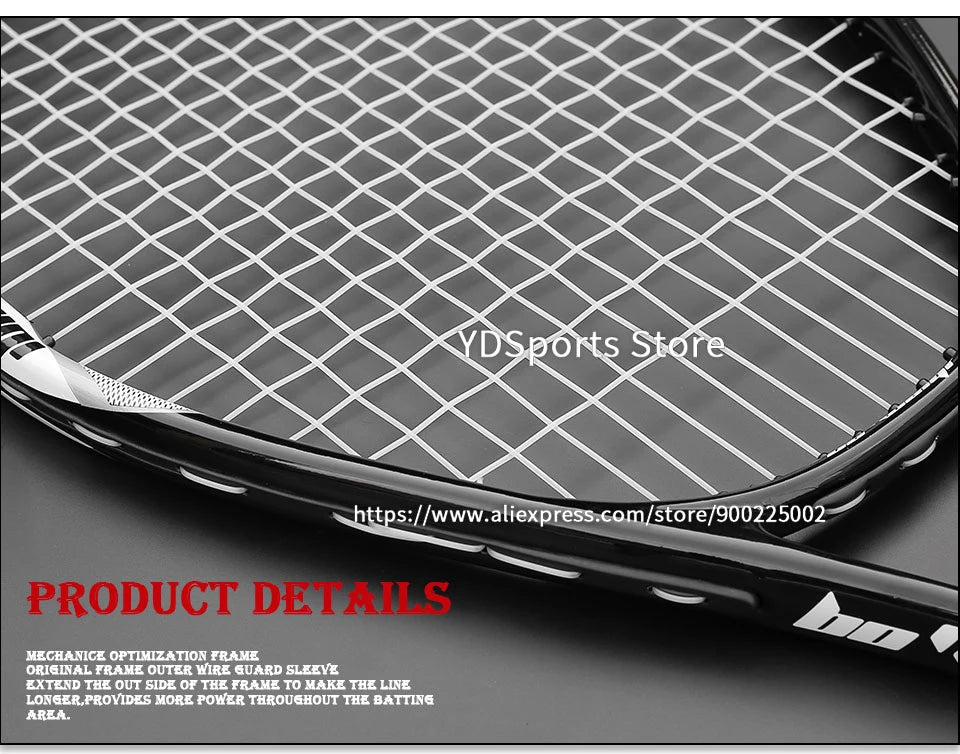 High Quality Carbon Aluminium Alloy Strung Tennis Racket For Adult Tenis Rackets 4-1/4 Inch Strings Bag Raquet Padel Men Women