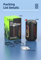 ZEALOT_MP1 Portable Bluetooth Speaker 60W StormBox Blast Outdoor Wireless Speaker IPX6 Waterproof Party Camping Speaker 12H ZEAL