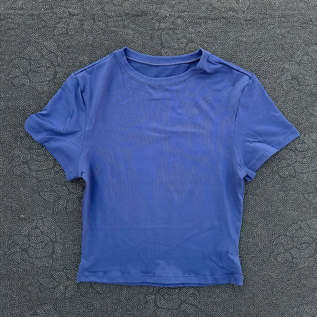 2026 NEW Short Sleeve Seamless Yoga Top Fitness Set Women Workout Running Sports Shorts Gym Suit