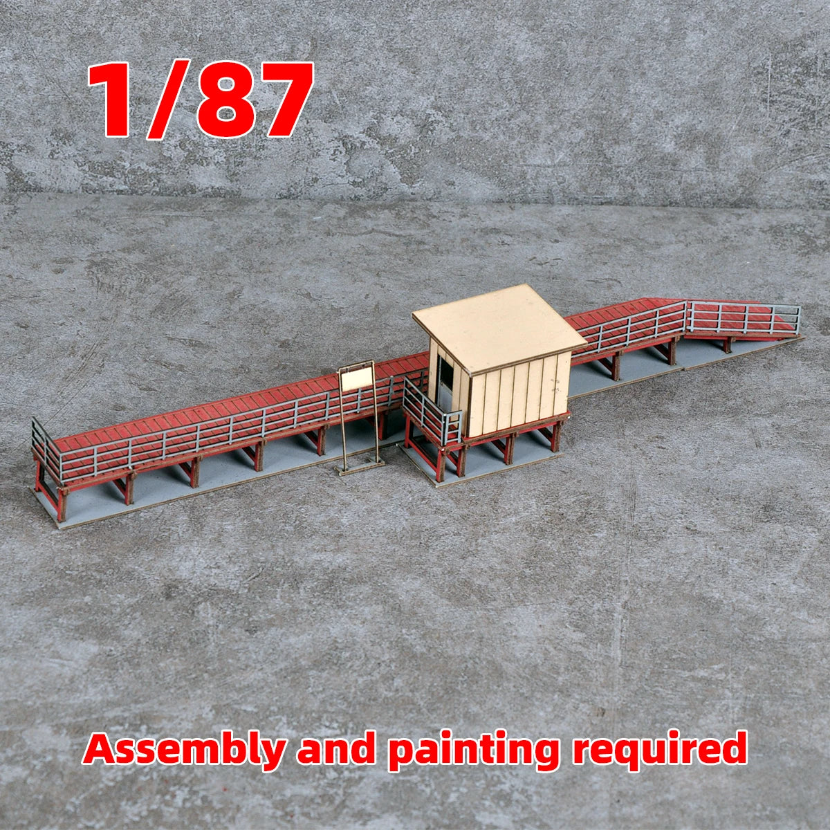 Assembly Architectural model train Railway model railway station platform miniature sand table diorama ho scale model kit 1/87