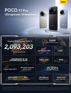 POCO F7 Pro 5G 12GB 256GB 512GB NFC Global Version Cellphone without Charger
