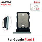 SIM Card Tray Holder For Google Pixel 8 8A 8 Pro Sim Single Card Tray Holder Adapter Chip Drawer Socket Accessories Parts