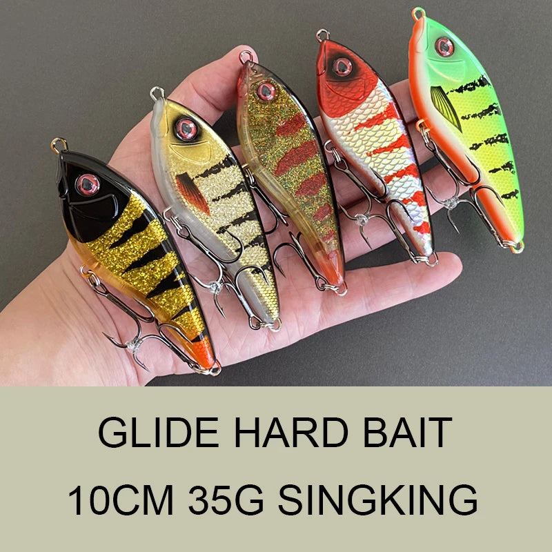 JERKBAIT SWIM GLIDE HARD BAIT 10cm 35g Sinking Fishing Lure Long Casting Hard Artificial Bait For Pike LW125 Main image