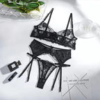 New Women Lingerie Set Lace Embroidery Push Up Bra Panties Sets Deep V Gather Top Sexy Underwear Bras Brassiere Lingerie