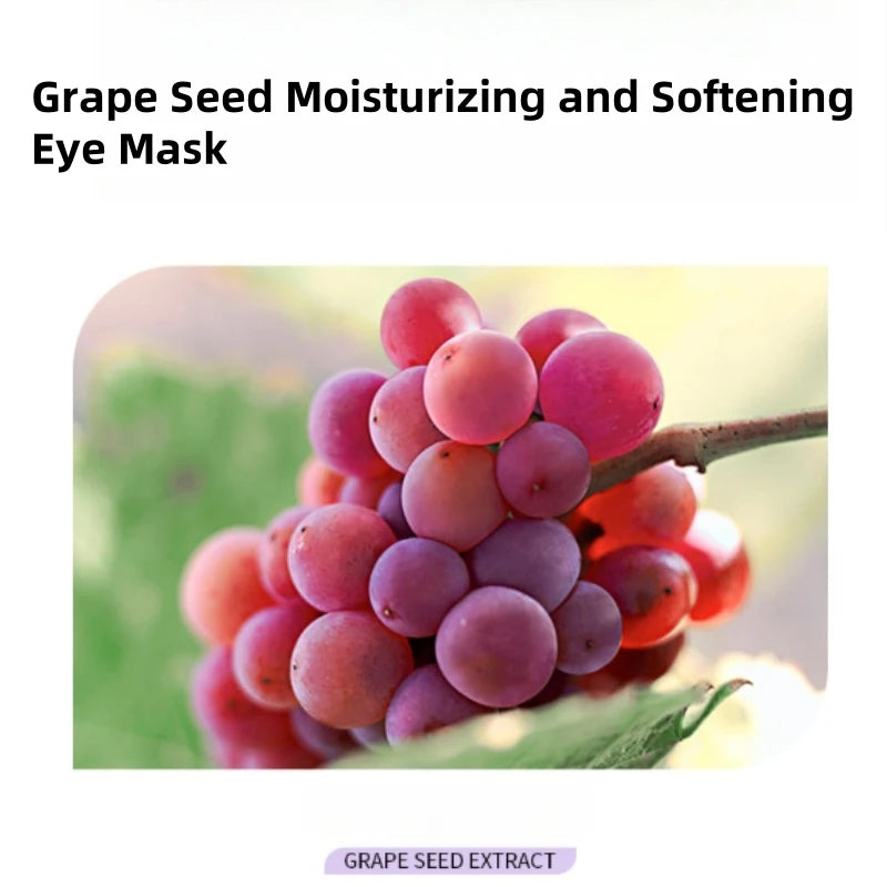 60 Grape Seed Eye Masks for Elasticity and Softness, Hydrates the Skin Around the Eyes, Moisturizes and Nourishes, Improves the Appearance of the Eye Area, Eye Care Patches, Rich in Grape Extract, Witch Hazel, Hydrolyzed Coll