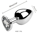 Metal Anal Plug for Women Men Couples Butt Plug Butt Toy Adult Game Masturbator Anal S/M/L Diamond Sex Toy for Adult Products
