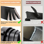 Adjustable Women’s Skinny Thin Belt, Classic Solid Color Genuine Leather Waistband for Trendy Coats and Dresses