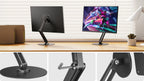 UPERFECT Adjustable Magnetic Stand Holder for 10-19 Inch Portable Monitor Tablet Aluminum Foldable Arm Swivel Desk Stand Mount