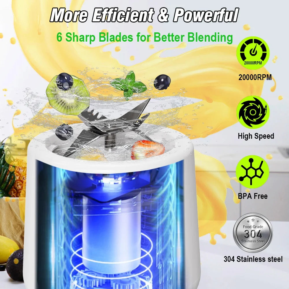 Portable Juicer Blender 450ml Juice Maker USB Rechargeable Lemon Orange Fruit Juicing Cup Electric Juice Machine Travel Juicers Secondary image