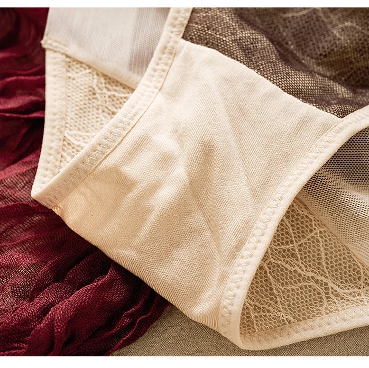 SuyaDream, Woman Lace Bra Set, Real silk Linings, Thin Mold Cup, Wire Free, Meshes Sheer Underwears, 2025 cozy Intimates