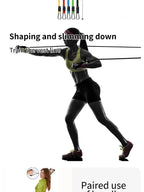 11pcs TPE Resistance Band Set Fitness Band Pull Rope Elastic Training Band With Door Anchor Handles Carry Bag Legs Ankle Straps