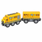 Kid Magnetic Electric Train Car Locomotive Wooden Track Slot Diecast Railway With Two Carriages Train Wood Toy Biro Leduo Track