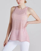 Sexy Sleeveless Backless Sports T-Shirt Women's Gym Tank Top Loose Sportswear Breathable Workout Tank Top Fitness Yoga Dance