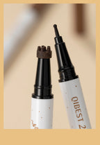 Qibest 2-In-1 Freckle Pen with Gourd-Shaped Head, Natural and Realistic, Sweat-Proof, Double-Ended Stamp Dot Pen Cosmetic Stick