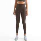 SOISOU Nylon Yoga Pants Gym Leggings Women Girl Fitness Soft Tights High Waist Elastic Breathable No T Line Sports Pants