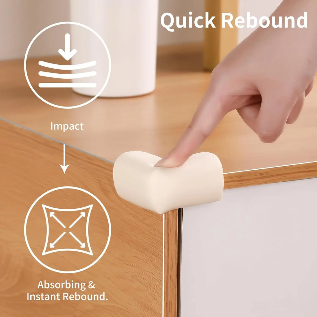 1Roll Baby Safety Table Corner Protector Strip with 4 Self Adhesive Corner Guards Soft NBR Foam Baby Proofing Edge Corner Guards