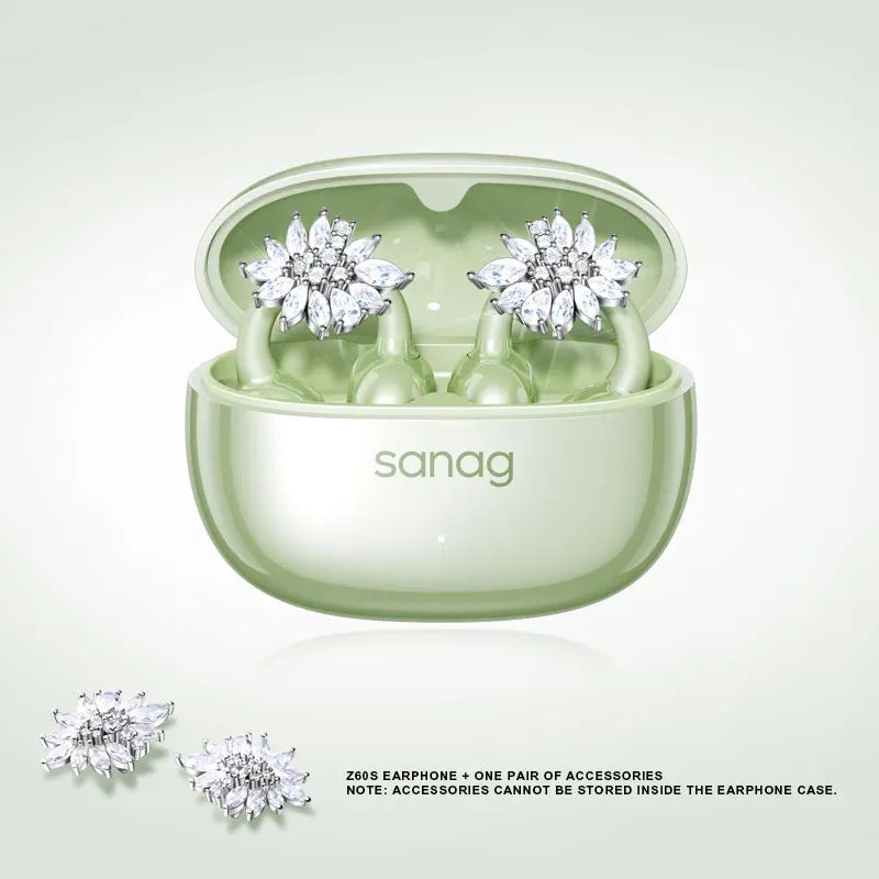Sanag Z60S Ear Clip on OWS Earphones HiFi Sound Open Ear Earbud Audífonos Bluetooth Wireless Headphones Flash-sale Headsed