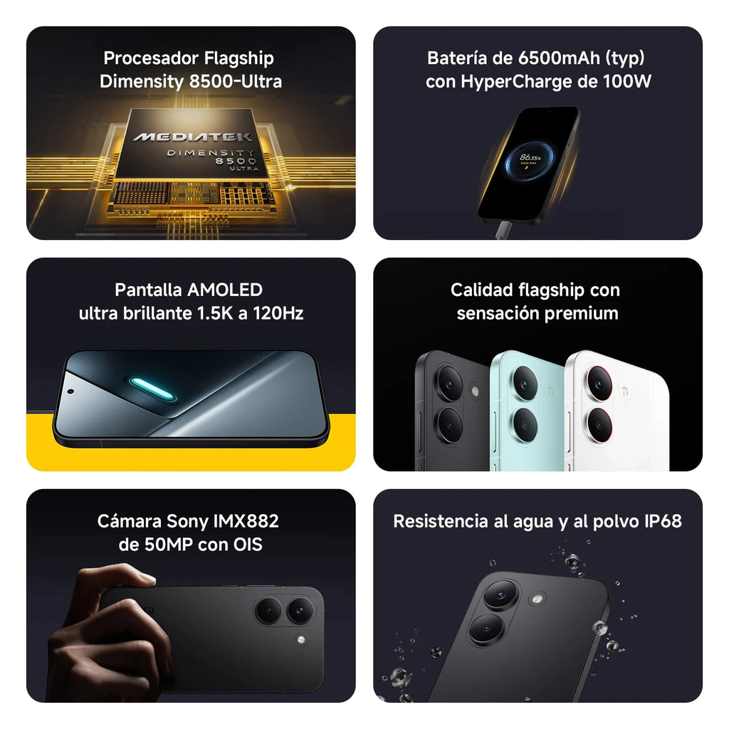 POCO X8 Pro 5G Iron Man Edition 12GB 512GB NFC Smartphone Dimensity 8500-Ultra 6500mAh Battery Sensor Sony IMX882 50MP