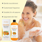 100ml Persimmon Body Wash Exfoliating Shower Gel Moisturizing Skin Cleaning Smooth Soft Body Odor Remover Bath Products