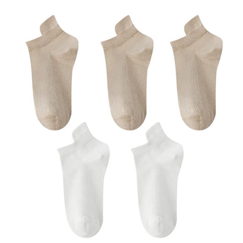 10pieces=5 Pairs Women Socks Casual Breathable High Quality Ankle Sock Summer Low Cut Cotton Thin Short Elastic Sox calcetines