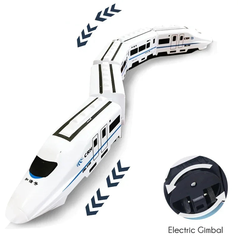 Kids DIY Simulation High Speed Railway Train Toy Electric Sound Light Model Train Track Set Toys for Children's Birthday Gift Secondary image