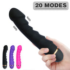 20 Modes Vibrator Soft Silicone Dildo Realistic Penis Strong Motor G-spot Clitoral Stimulator Female Masturbator Adult Sex Toys