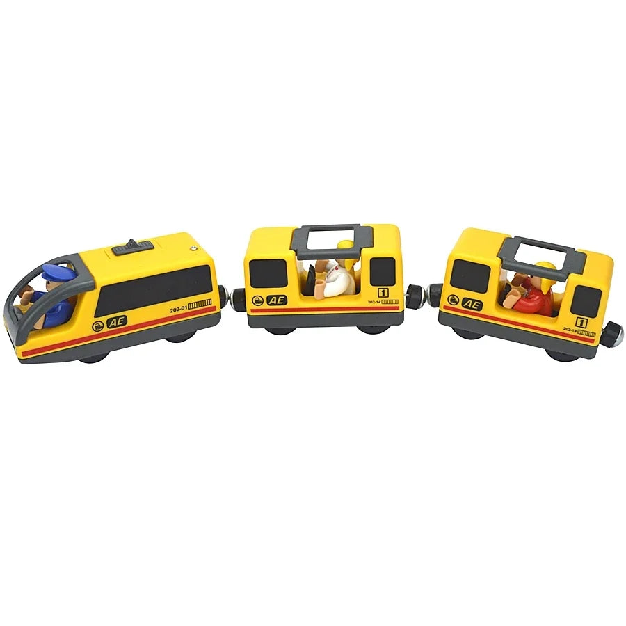 Locomotive Magnetic Car Electric Train Toys Fit All Brand Biro Wooden Diecast Slot Train Track Railway Educational Toys For Kids