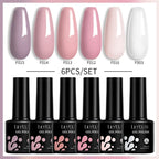 LILYCUTE 6PCS Gel Nail Polish Set Summer Neon Nail Gel Kits For DIY Nail Vernis Semi Permanent UV Lamp Gellak Nail Varnish Set