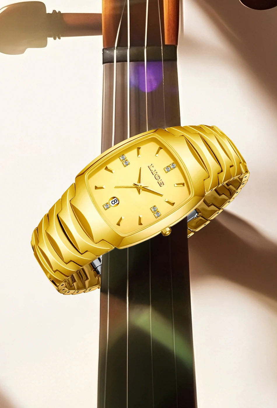 LIGE Fashion Luxury Woman Watch Simple Elegant Stainless Steel Casual Quartz Watches for Women Calendar Ladies Romantic Gift New